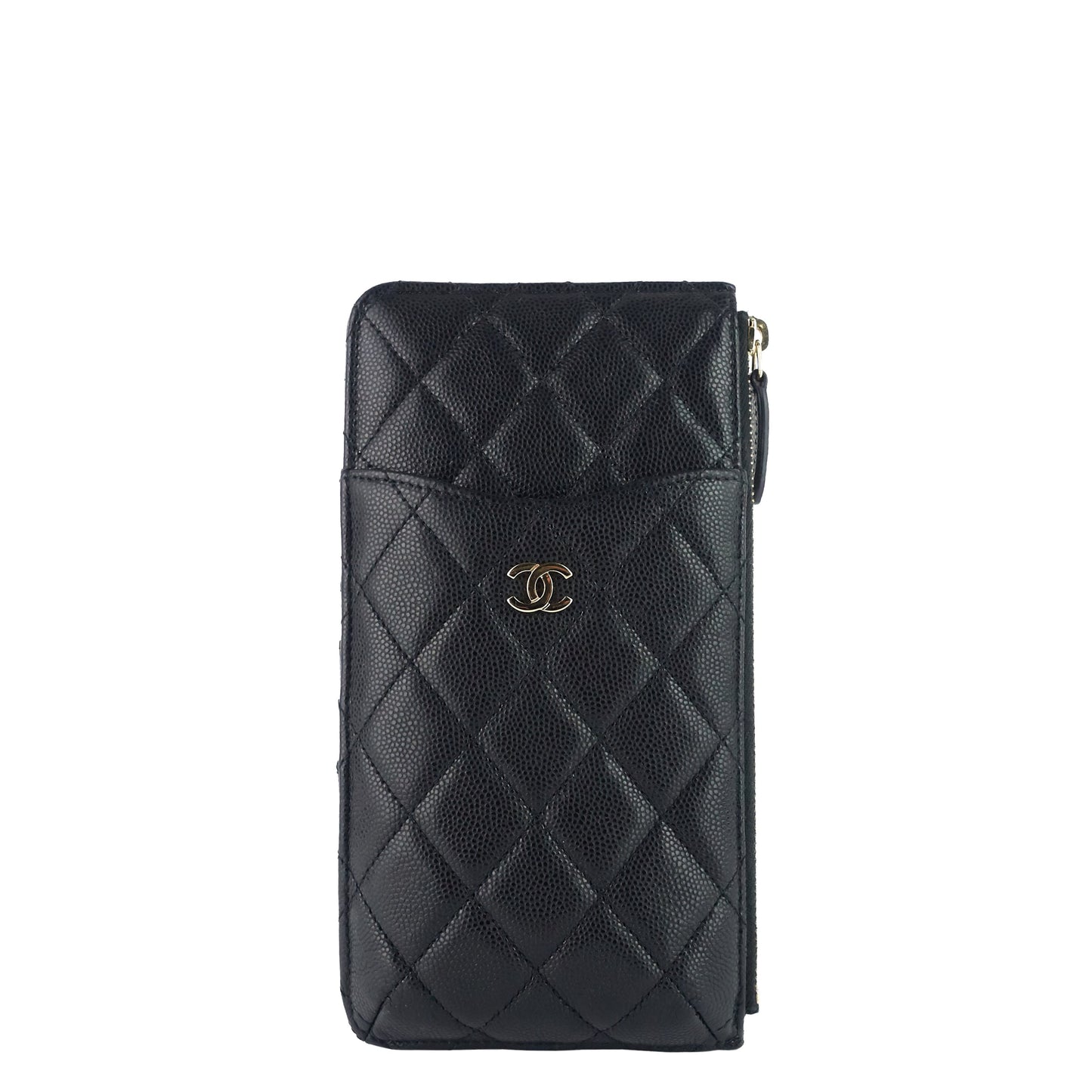 Chanel Quilted Caviar Leather Classic Flat Wallet