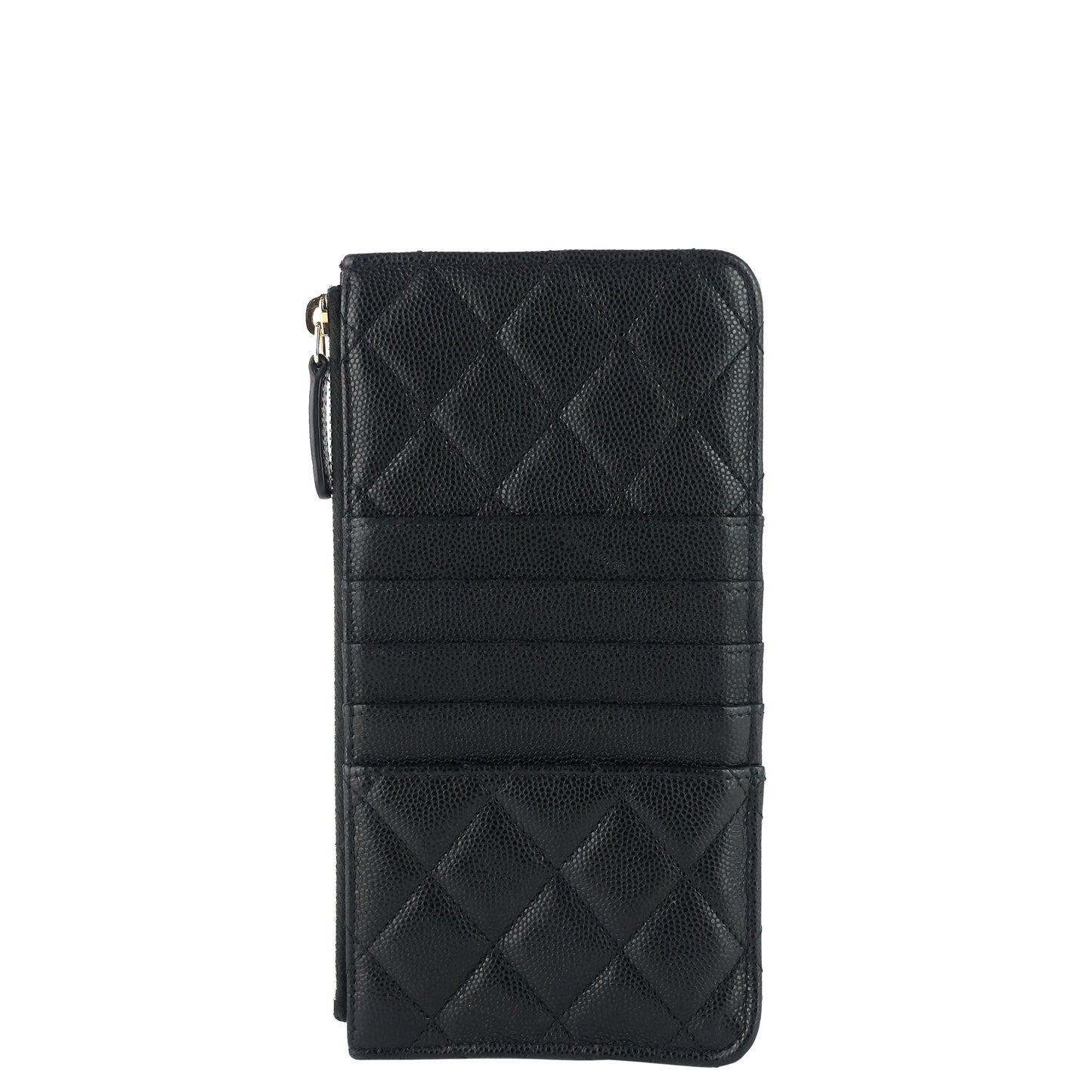 Chanel Quilted Caviar Leather Classic Flat Wallet