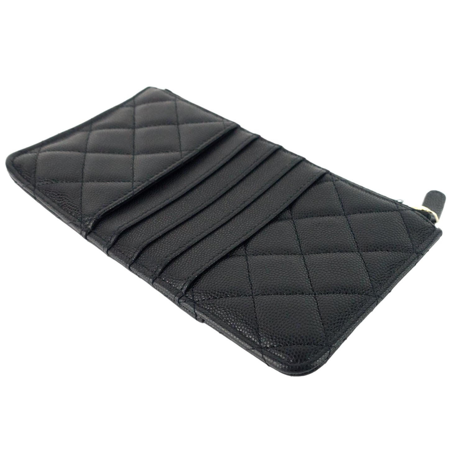 Chanel Quilted Caviar Leather Classic Flat Wallet