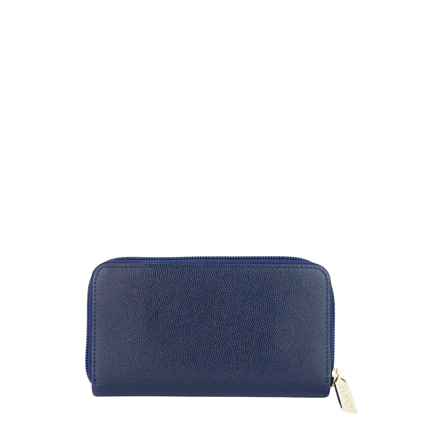 Chanel CC Timeless Zip Around Caviar Leather Wallet