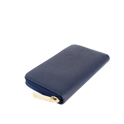 Chanel CC Timeless Zip Around Caviar Leather Wallet