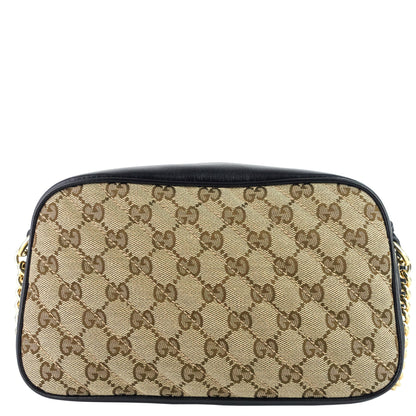 Gucci Marmont Small Monogram Canvas Chain Shoulder Bag