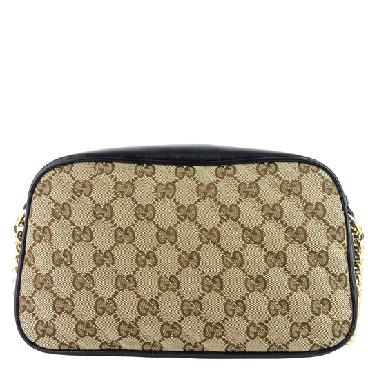 Gucci Marmont Small Monogram Canvas Chain Shoulder Bag