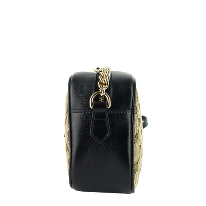 Gucci Marmont Small Monogram Canvas Chain Shoulder Bag