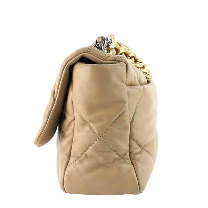 Chanel 19 Large Quilted Lambskin Leather Flap Bag