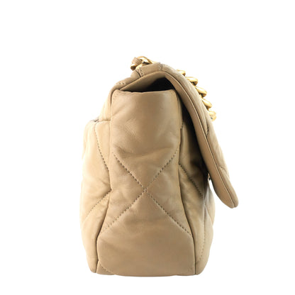 Chanel 19 Large Quilted Lambskin Leather Flap Bag