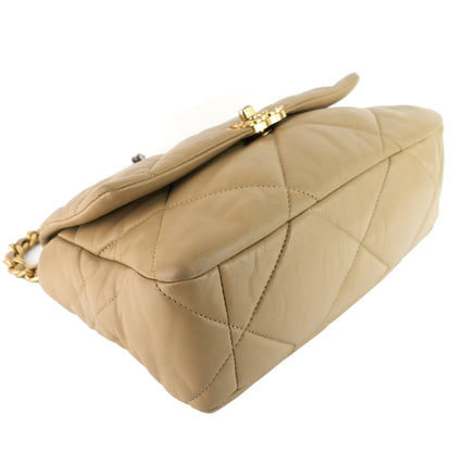 Chanel 19 Large Quilted Lambskin Leather Flap Bag