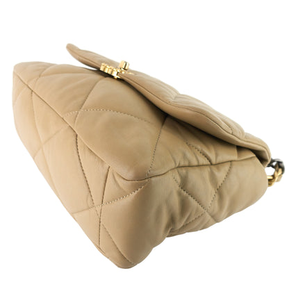 Chanel 19 Large Quilted Lambskin Leather Flap Bag
