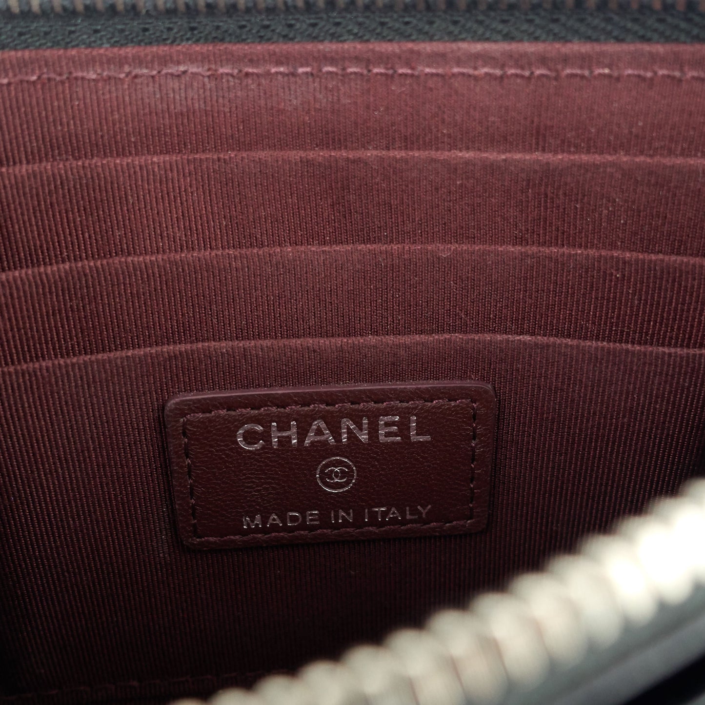 Chanel Classic Long Zip Lambskin Leather Wallet