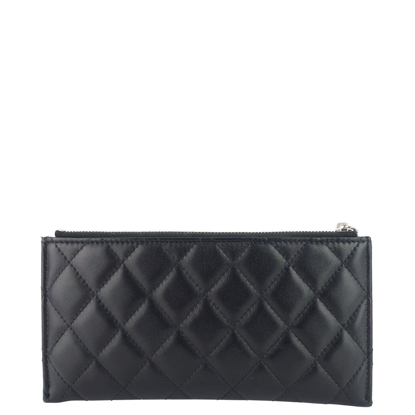Chanel Classic Long Zip Lambskin Leather Wallet