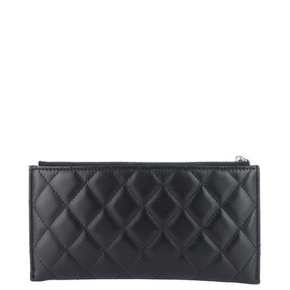 Chanel Classic Long Zip Lambskin Leather Wallet