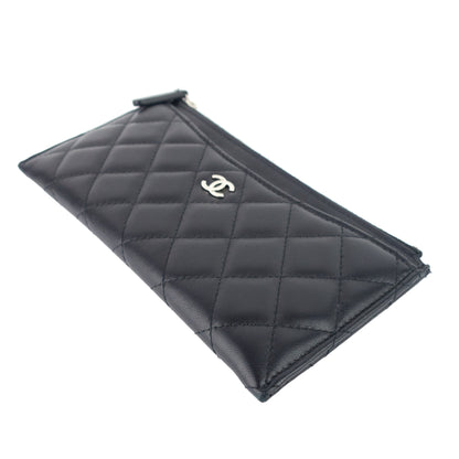 Chanel Classic Long Zip Lambskin Leather Wallet