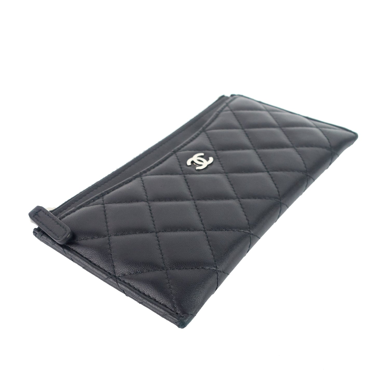 Chanel Classic Long Zip Lambskin Leather Wallet
