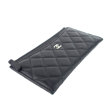 Chanel Classic Long Zip Lambskin Leather Wallet