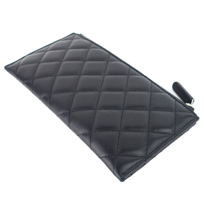 Chanel Classic Long Zip Lambskin Leather Wallet