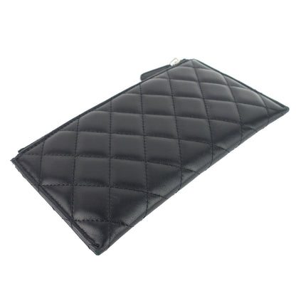Chanel Classic Long Zip Lambskin Leather Wallet