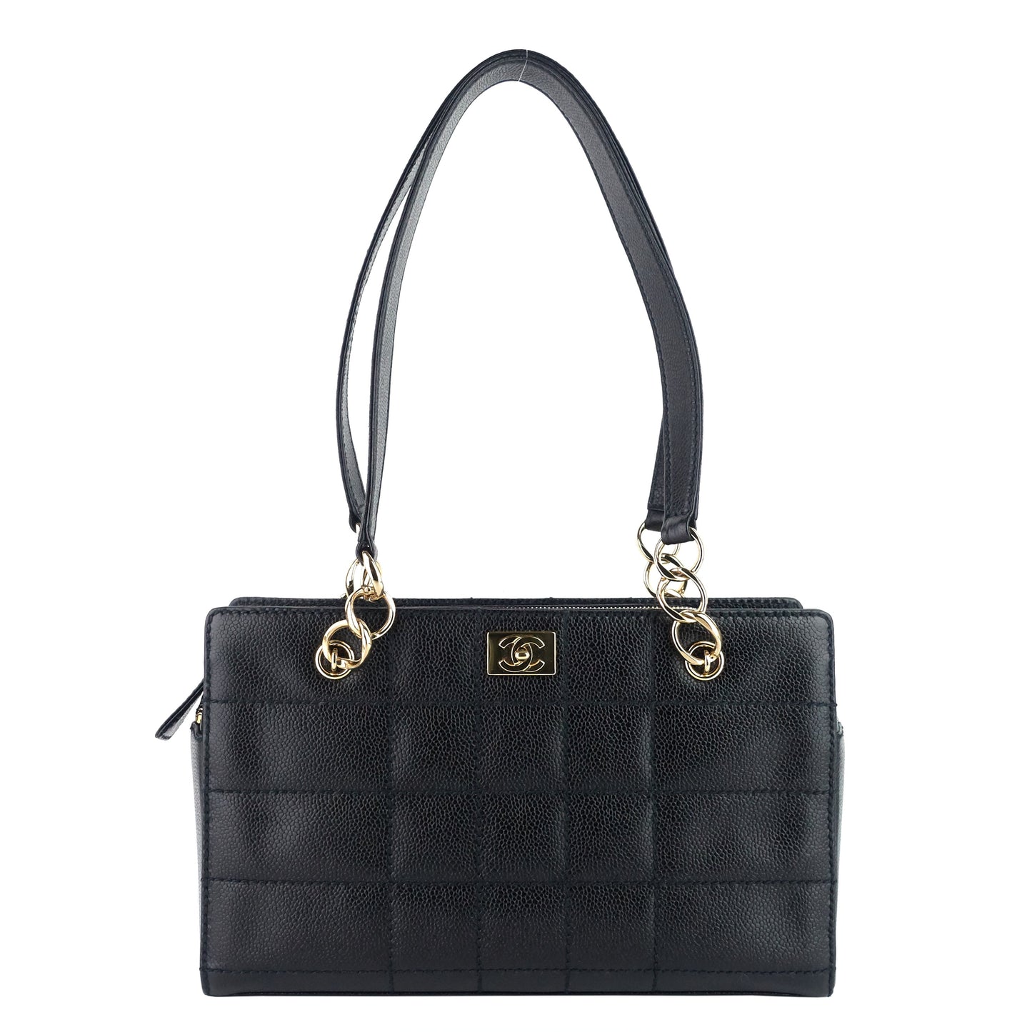 Chanel Chocolate Bar Caviar Leather Shoulder Bag