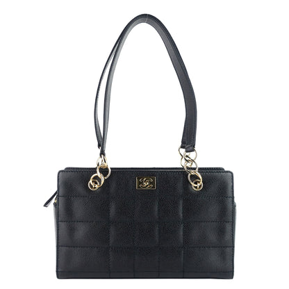 Chanel Chocolate Bar Caviar Leather Shoulder Bag