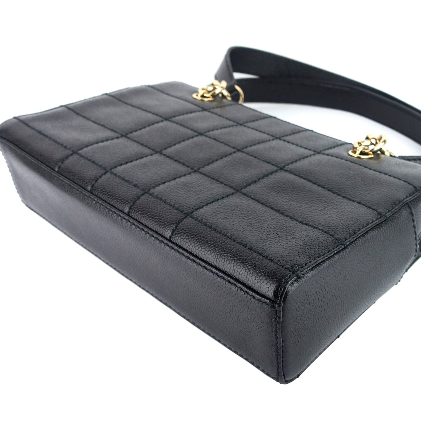 Chanel Chocolate Bar Caviar Leather Shoulder Bag