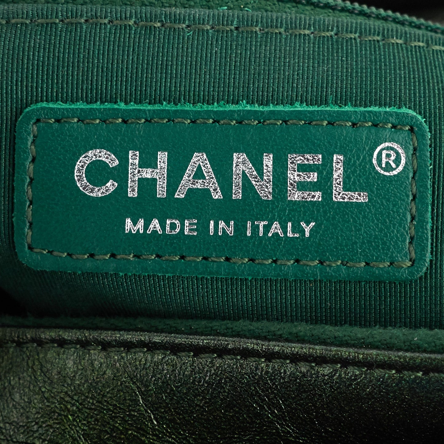 Chanel Gabrielle Small Chevron Metallic Leather Hobo Bag