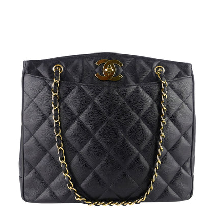 Chanel CC Turnlock Caviar Leather Bag