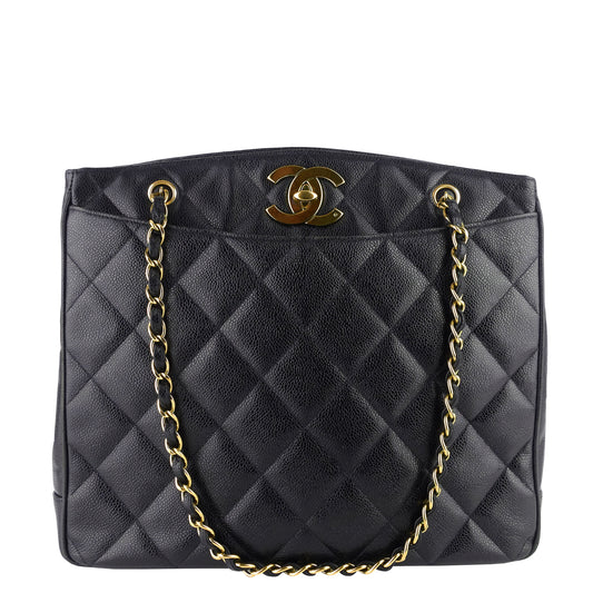 Chanel CC Turnlock Caviar Leather Bag