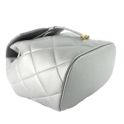 Chanel CC Lambskin Leather Chain Flap Backpack