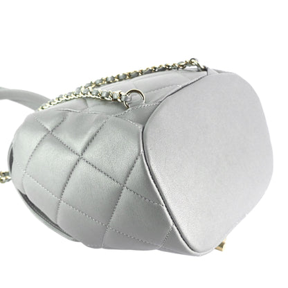 Chanel CC Lambskin Leather Chain Flap Backpack