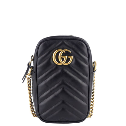 Gucci Marmont Vertical Wallet on Chain Phone Pouch