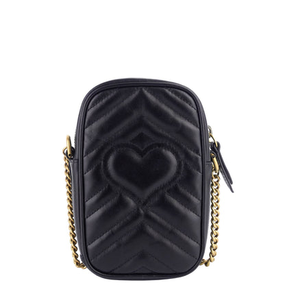 Gucci Marmont Vertical Wallet on Chain Phone Pouch