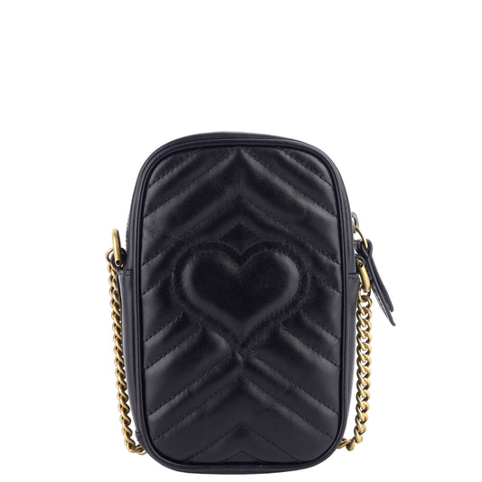Gucci Marmont Vertical Wallet on Chain Phone Pouch