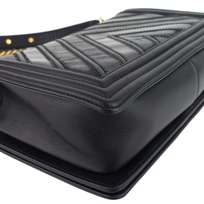 Chanel Boy Chevron Mixed Leather New Medium Bag