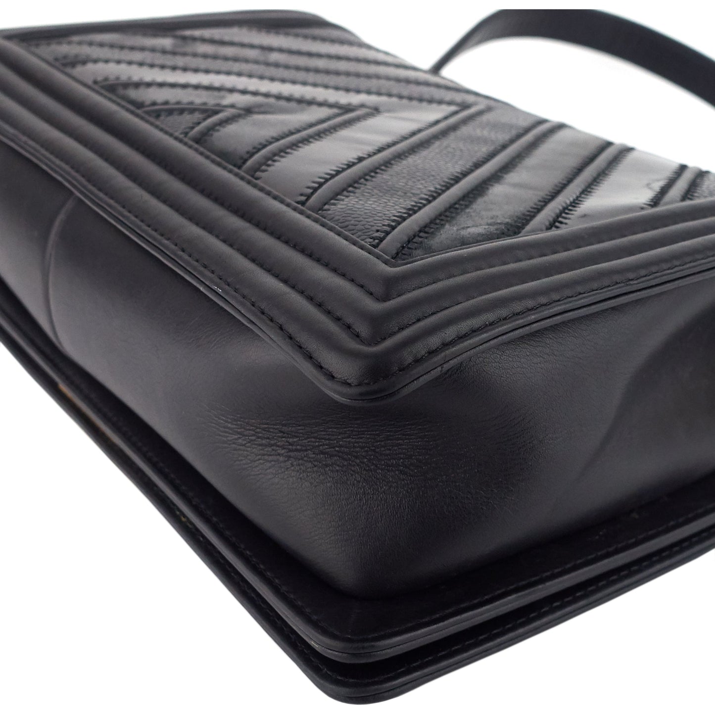 Chanel Boy Chevron Mixed Leather New Medium Bag