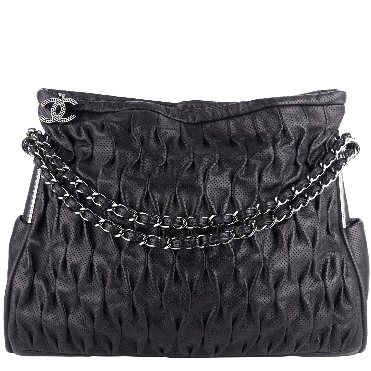 Chanel Perforated Ultimate Soft Leather Hobo Bag