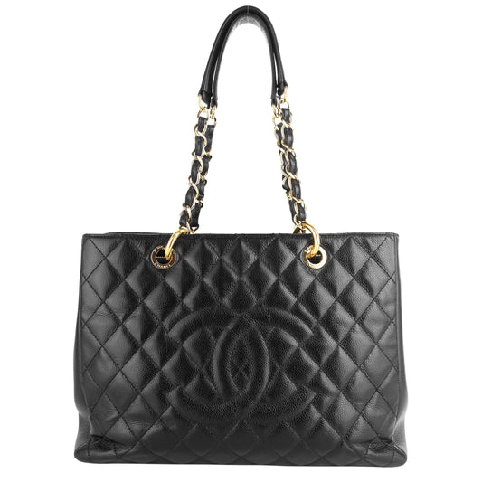 Chanel Grand Shopping Tote GST Large Caviar Leather Bag