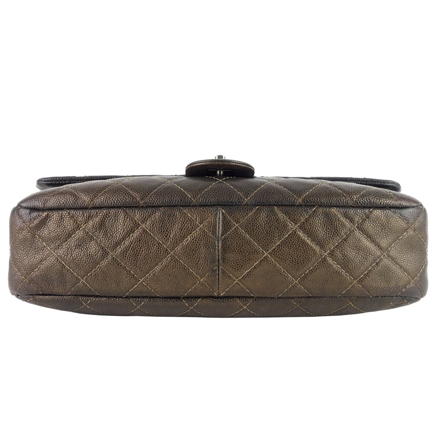 Chanel Easy Flap Jumbo Caviar Leather Shoulder Bag