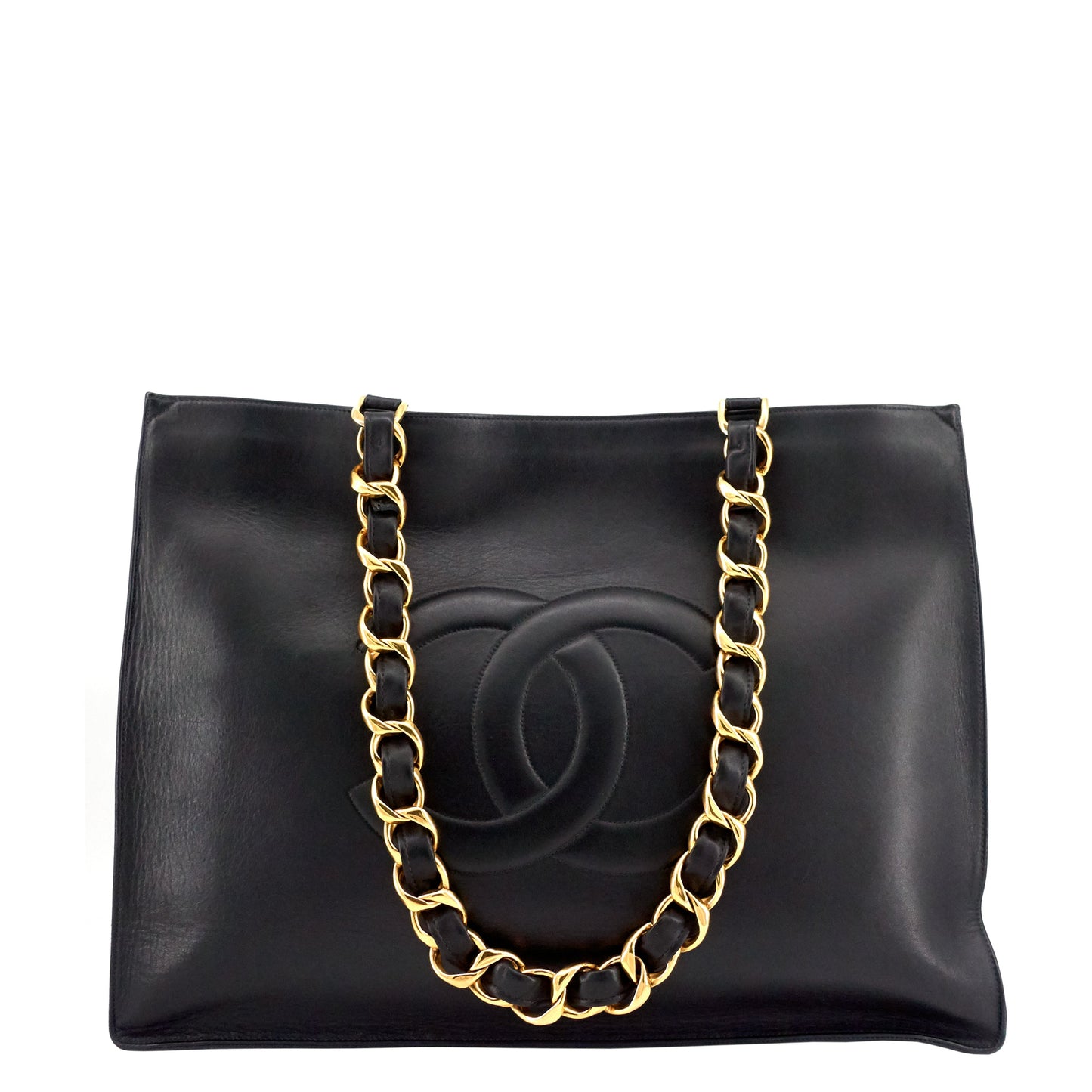 Chanel CC Chain XL Calfskin Leather Tote Bag