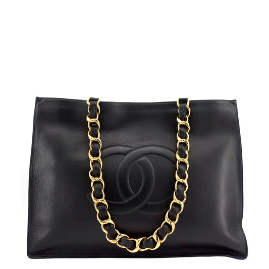 Chanel CC Chain XL Calfskin Leather Tote Bag