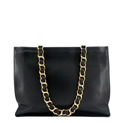 Chanel CC Chain XL Calfskin Leather Tote Bag