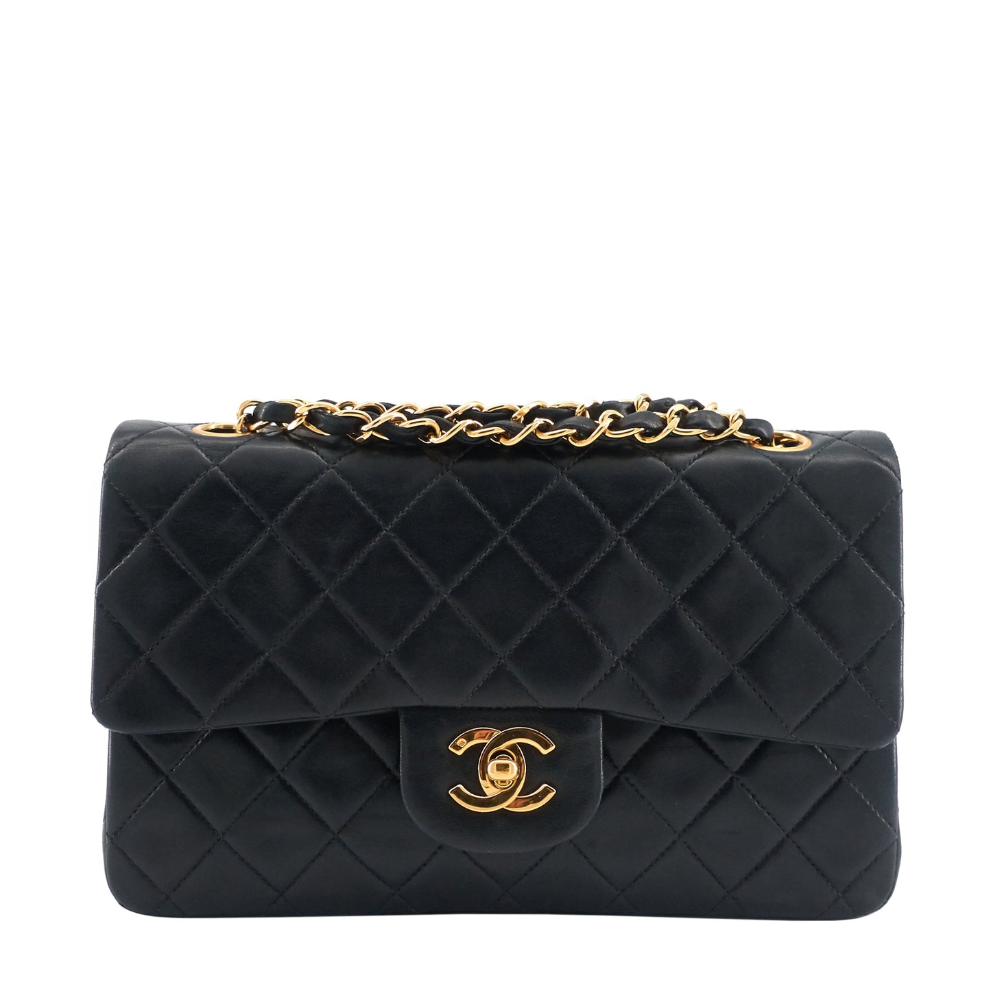 Chanel Classic Double Flap Small Lambskin Leather Bag