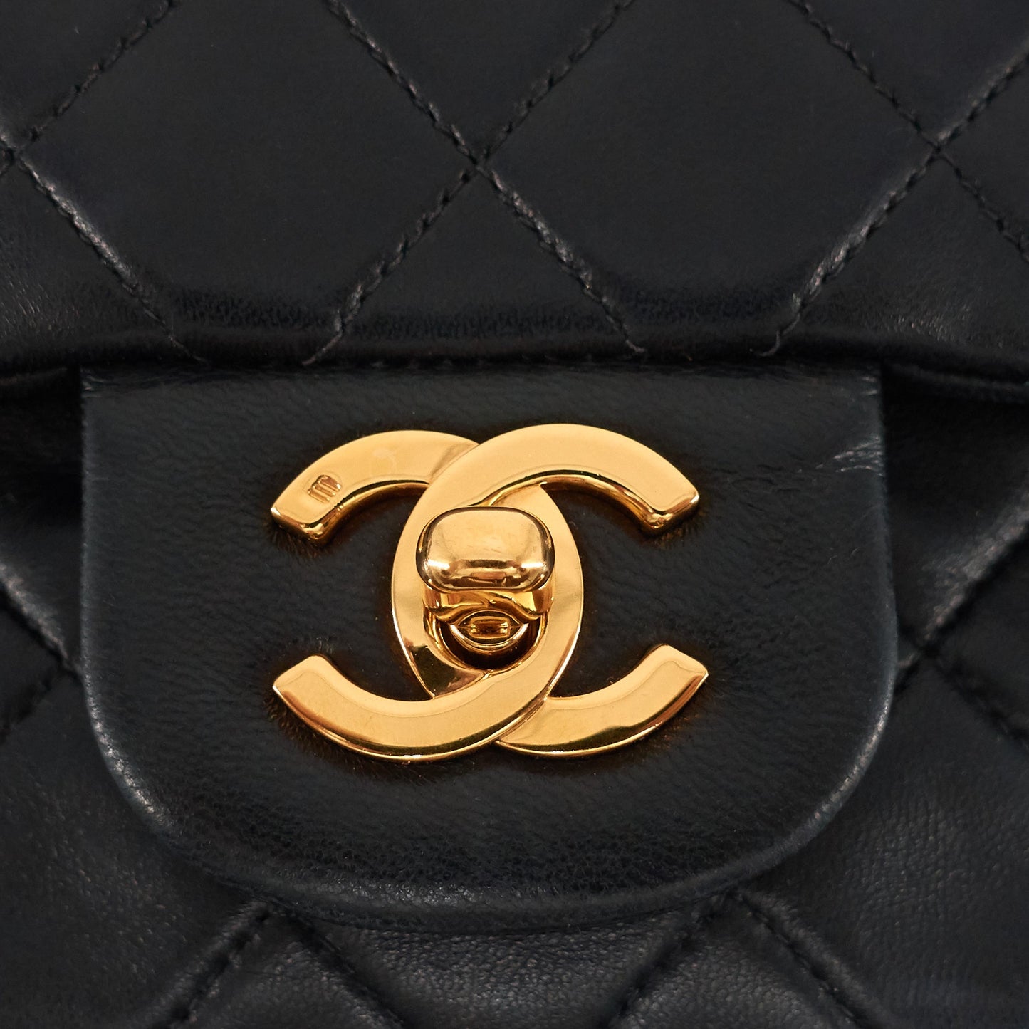Chanel Classic Double Flap Small Lambskin Leather Bag