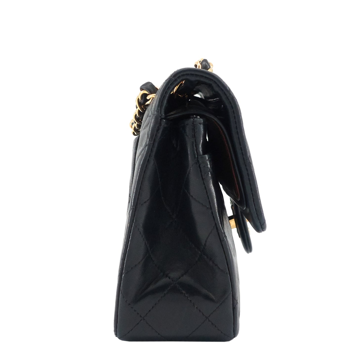 Chanel Classic Double Flap Small Lambskin Leather Bag