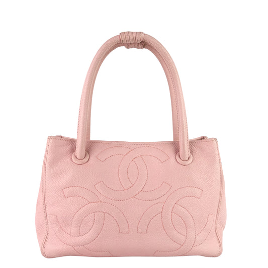 Chanel Triple CC Timeless Small Caviar Leather Tote Bag
