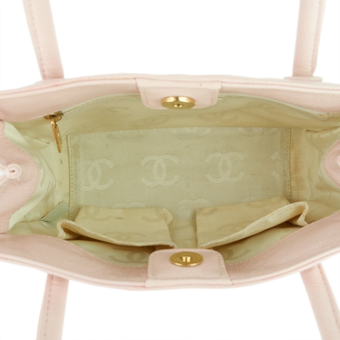 Chanel Triple CC Timeless Small Caviar Leather Tote Bag