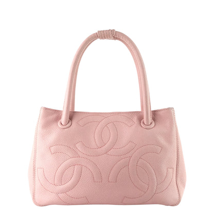 Chanel Triple CC Timeless Small Caviar Leather Tote Bag