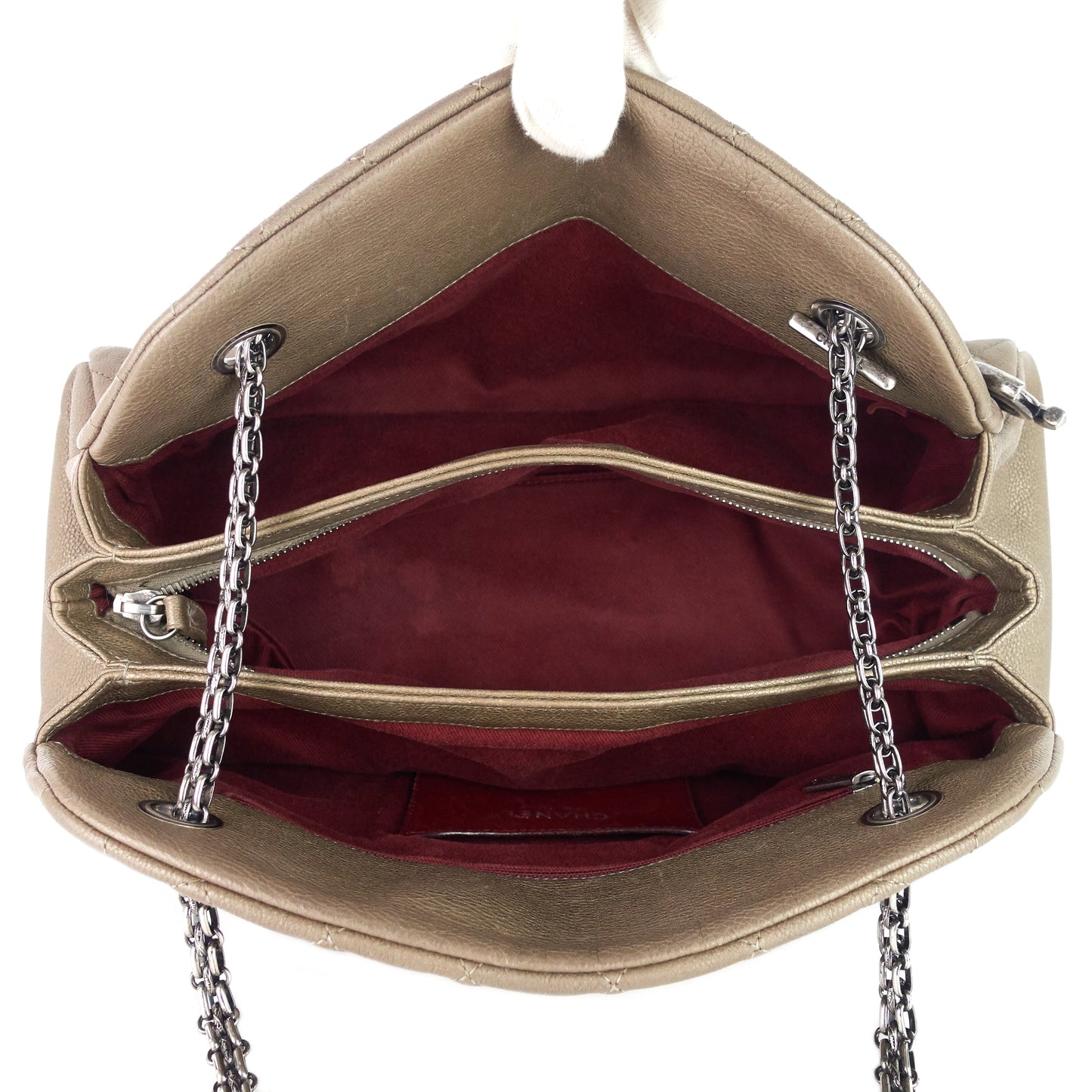 Chanel Just Mademoiselle Medium Caviar Leather Bowler Bag