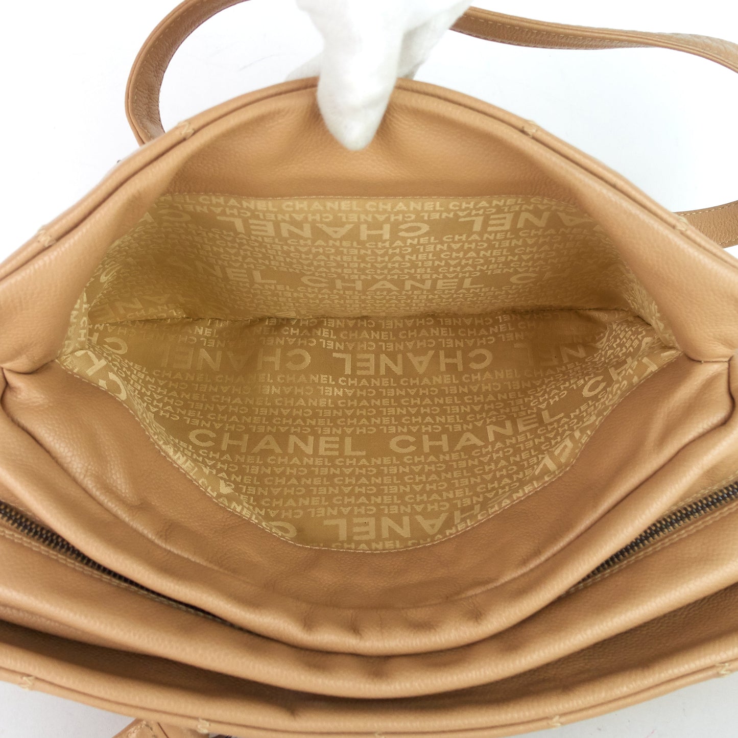 Chanel Choco Bar Caviar Shoulder Bag
