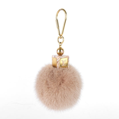Louis Vuitto Mink Fur Fluffy Bag Charm