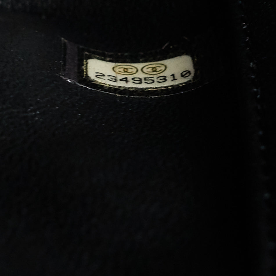 Chanel CC Coco Small Caviar and Lizard-Embossed Calfskin Top Handle Bag