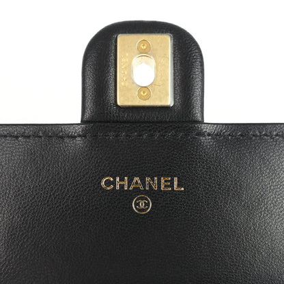 Chanel Chic Pearls Flap Goatskin Leather Clutch with Chain Bag